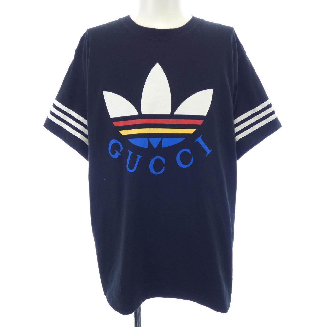 グッチ アディダス コットンTシャツ