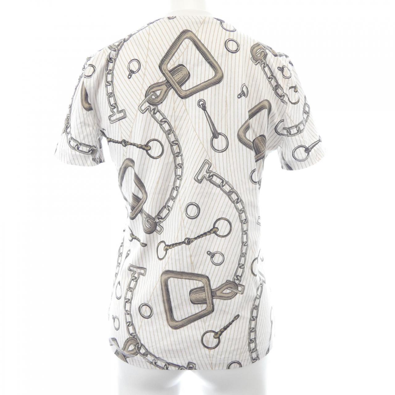 エルメス EFFET KALEIDOSCOPE コットンTシャツ
