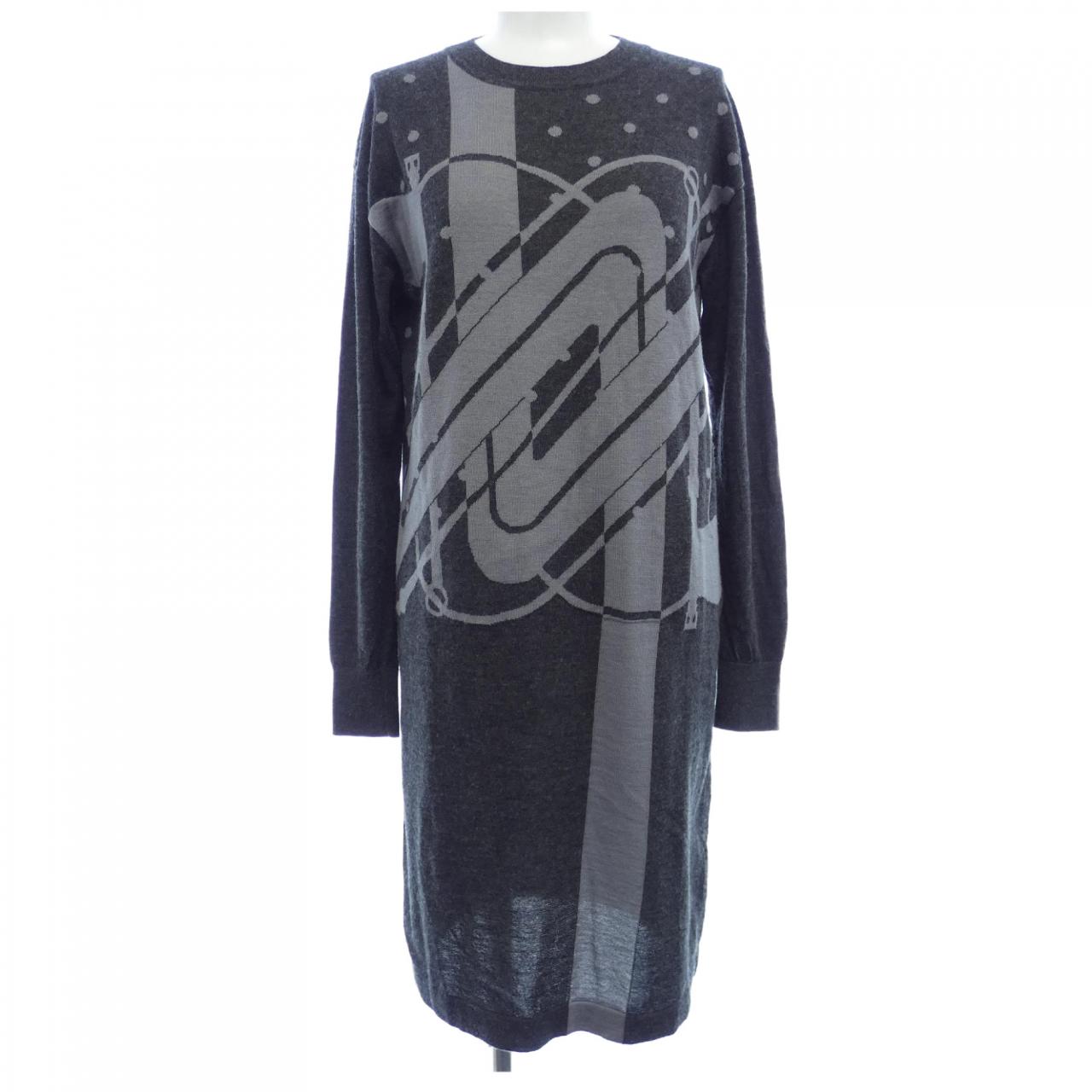 エルメス CLIC CLAC シルクカシミヤワンピース