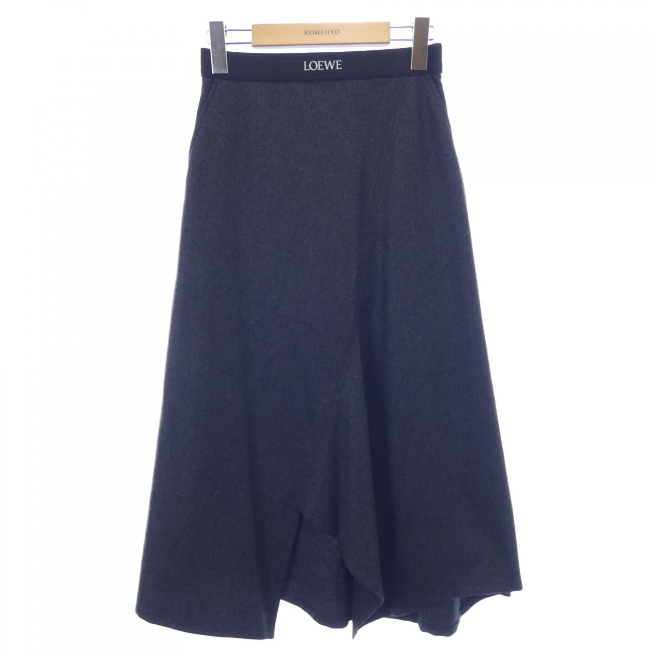 ロエベ アシンメトリー カシミヤ混 スカート