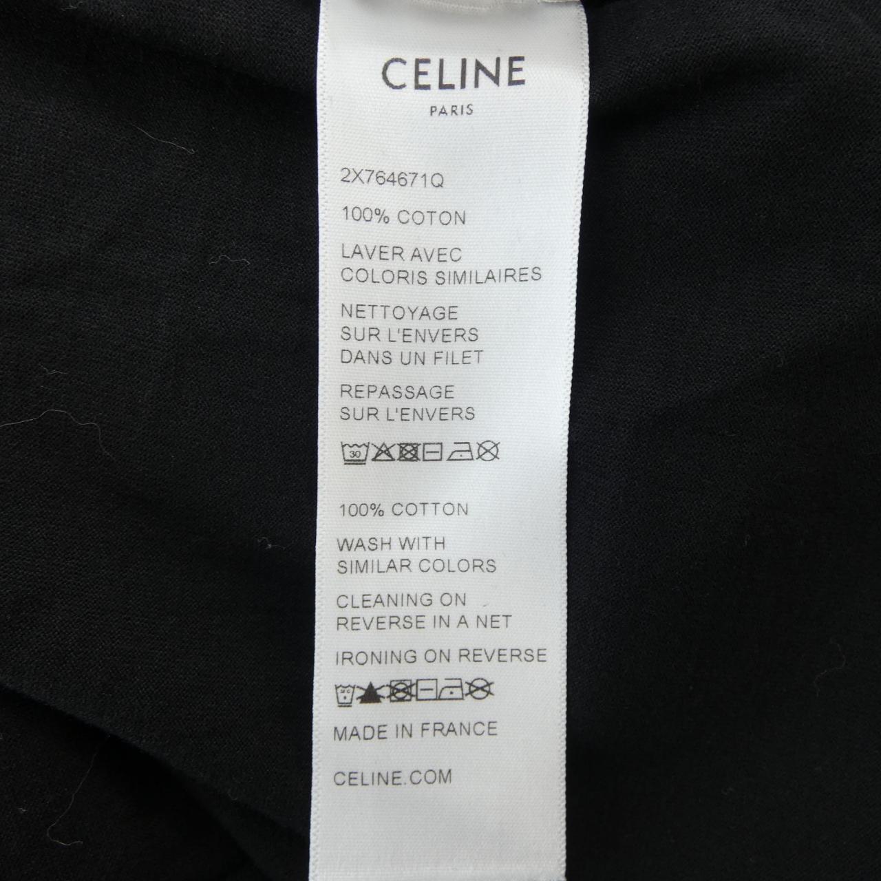 セリーヌ CELINEプリント コットンTシャツ