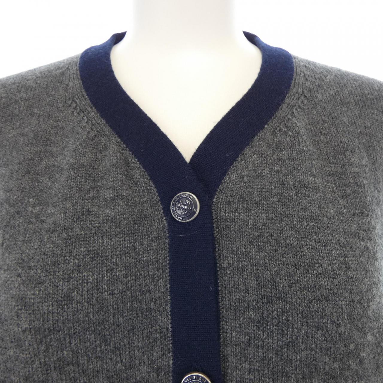 シャネル カシミヤ100%カーディガン