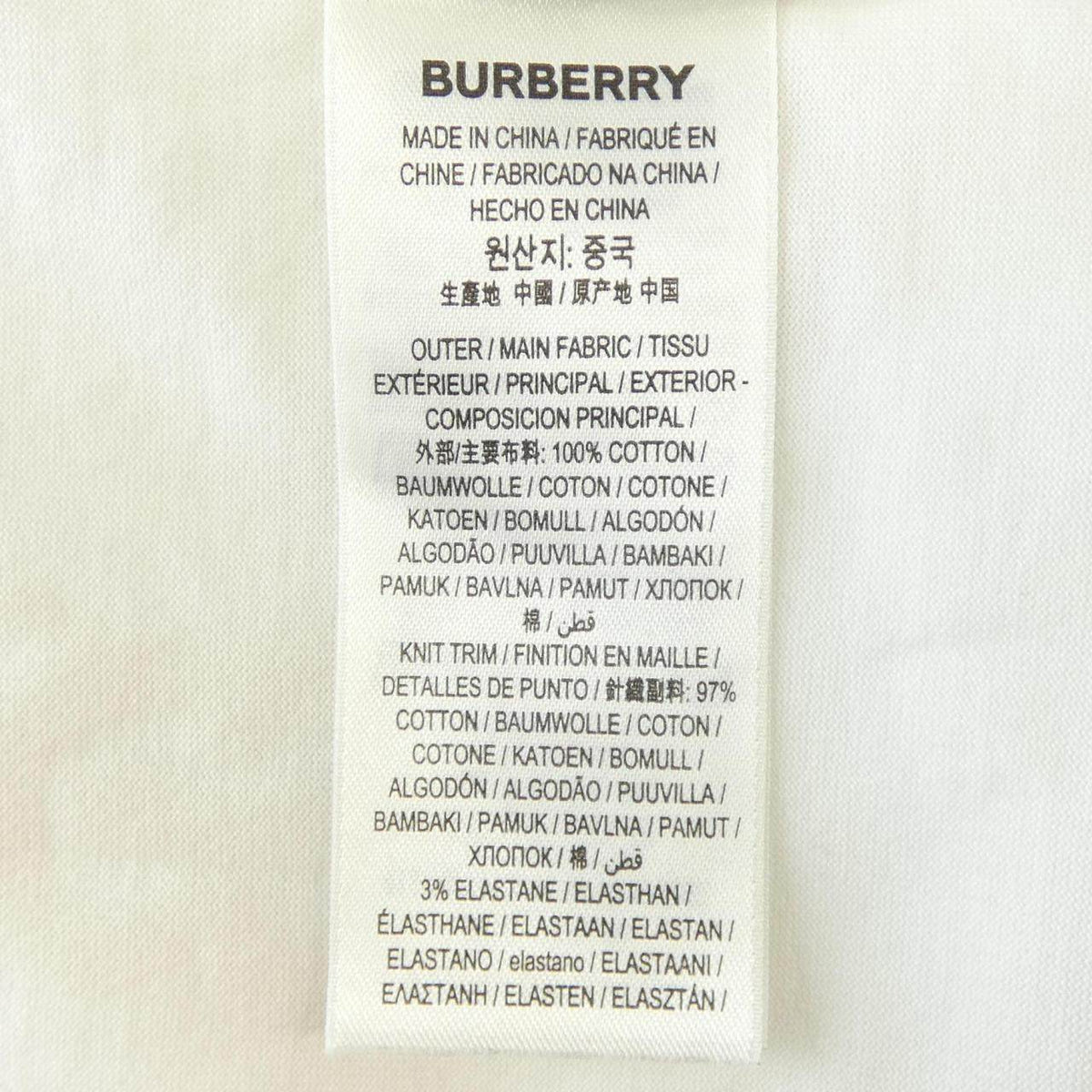 バーバリー コットンTシャツ