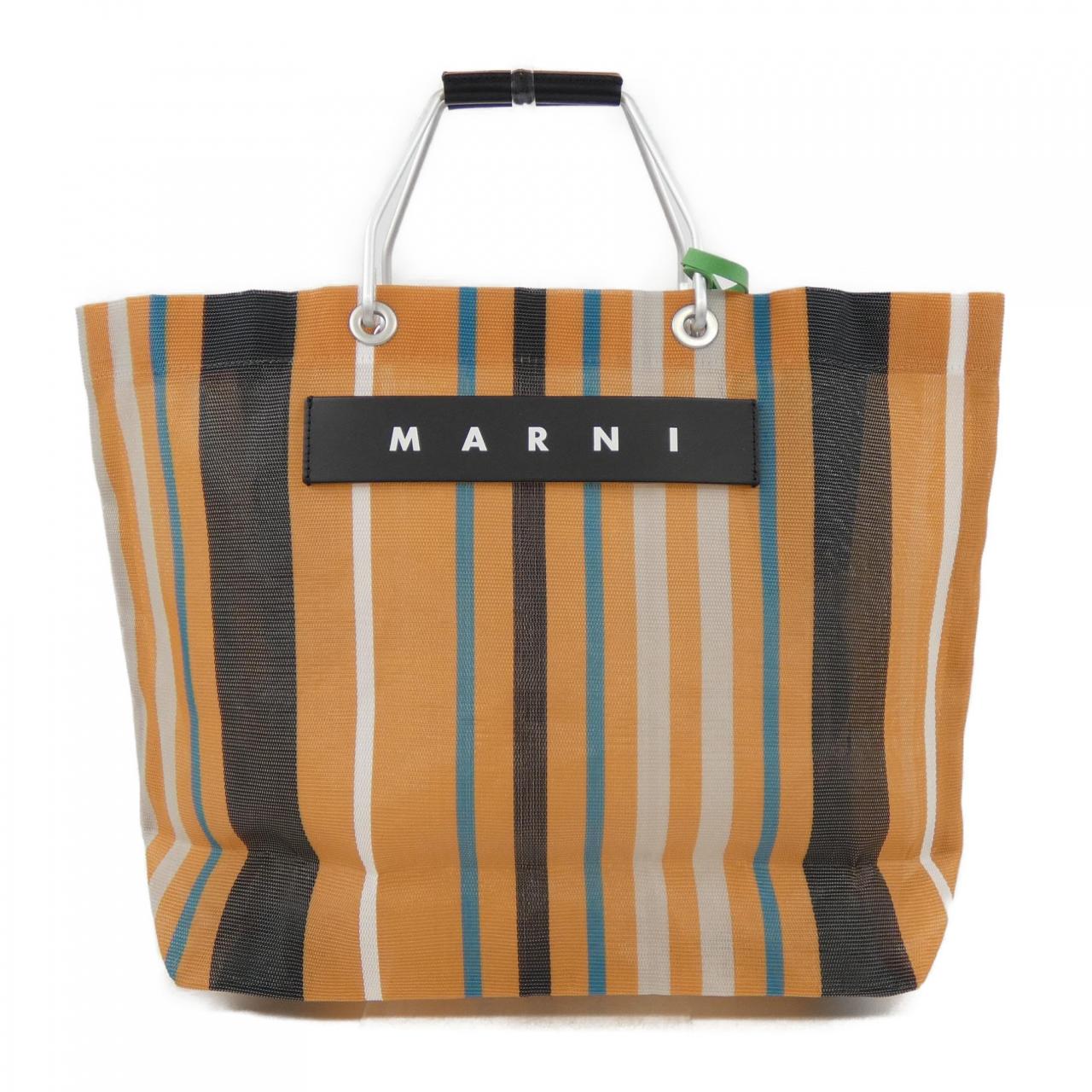 マルニ MARKETストライプトートバッグ