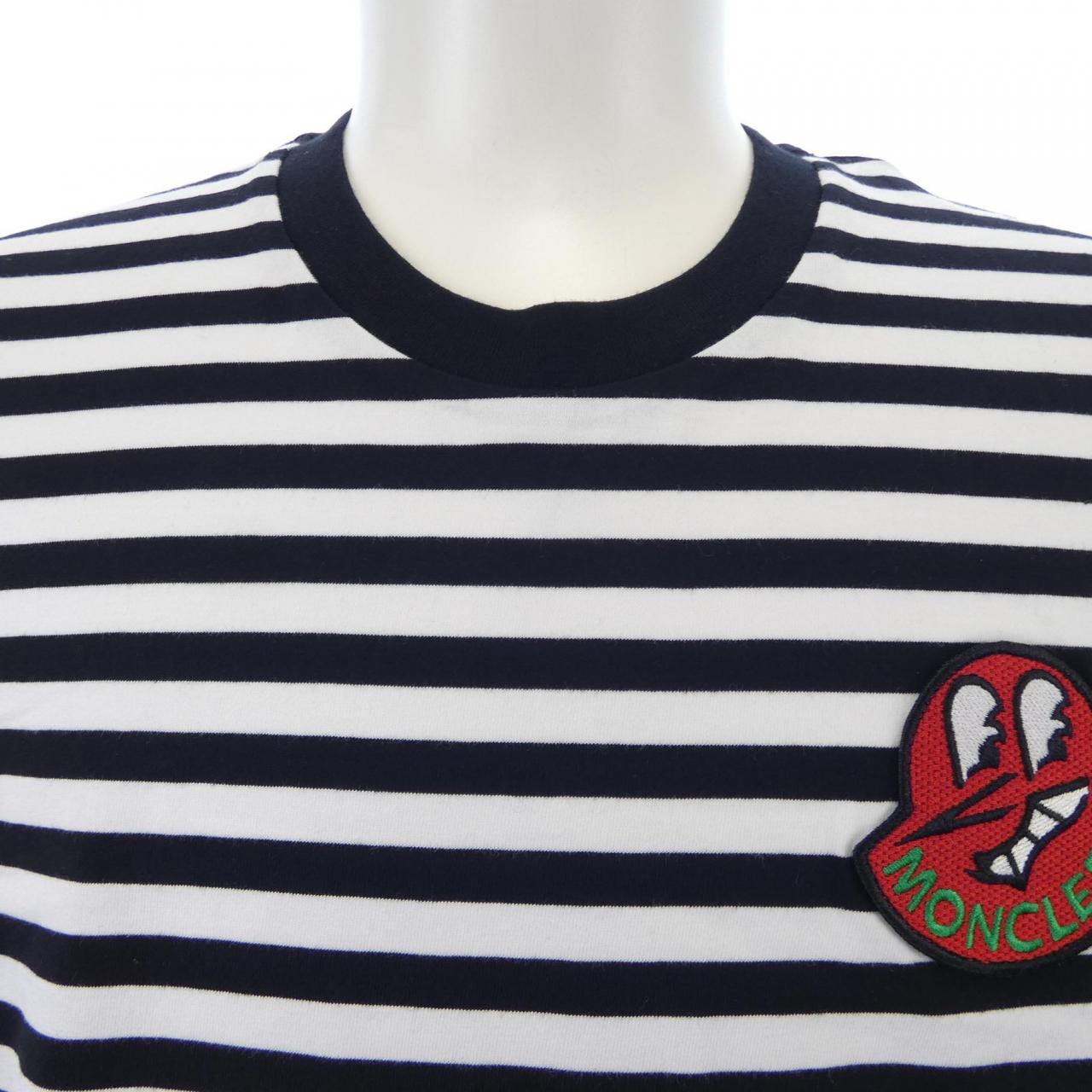 モンクレール ストライプコットンTシャツ