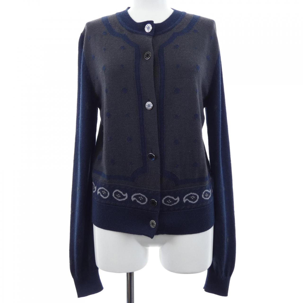 エルメス HARNAIS DE COUR シルクカシミヤカーディガン