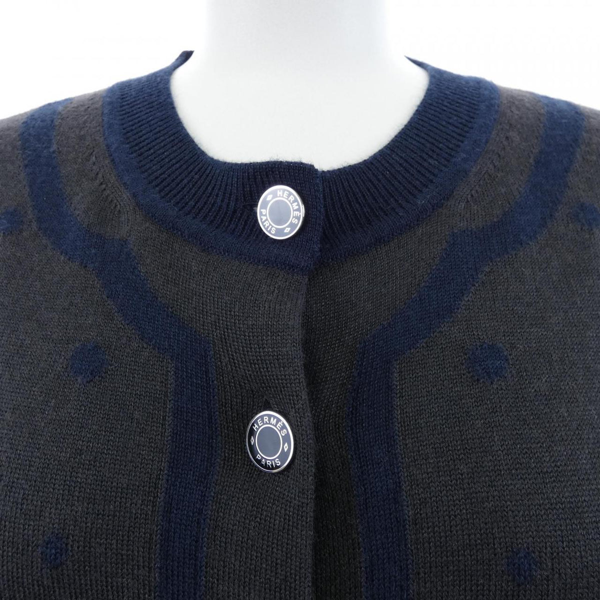 エルメス HARNAIS DE COUR シルクカシミヤカーディガン