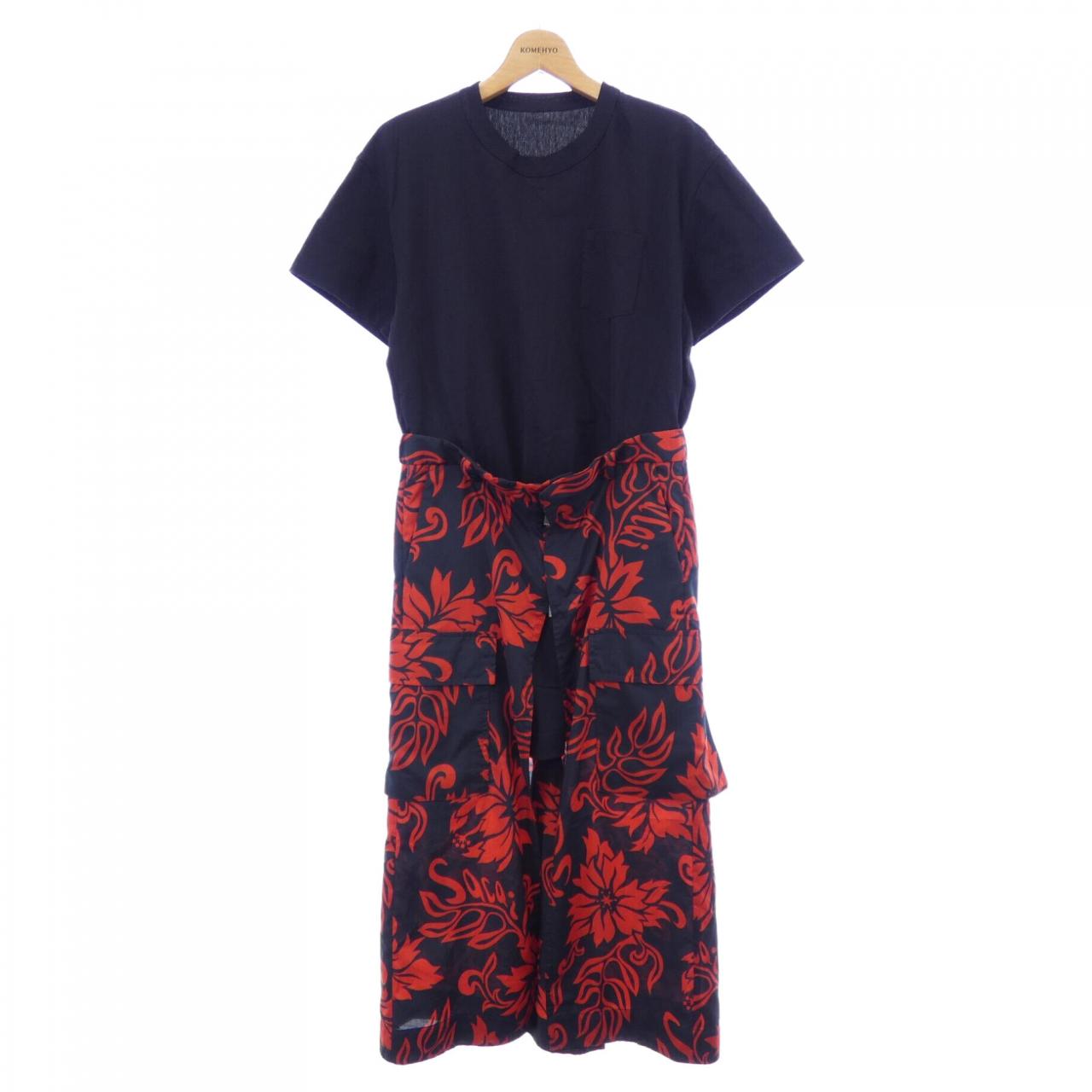 サカイ FLORAL PRINT COTTON JERSEY ワンピース