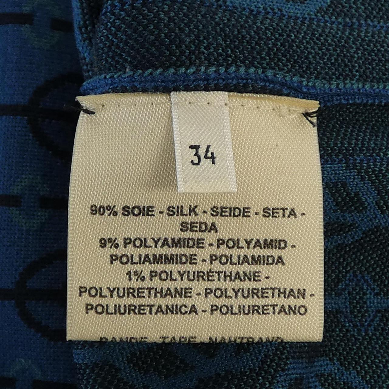 エルメス CLIQUETIS シルクワンピース