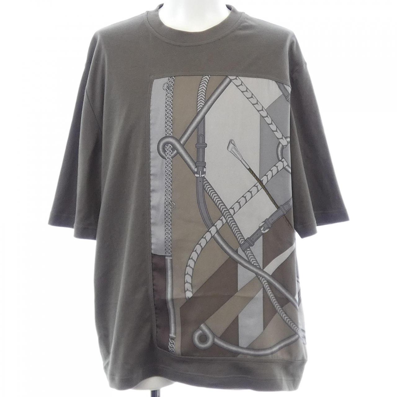 エルメス PARCORS SANS FAUTE DECADRE カシミヤ混 Tシャツ