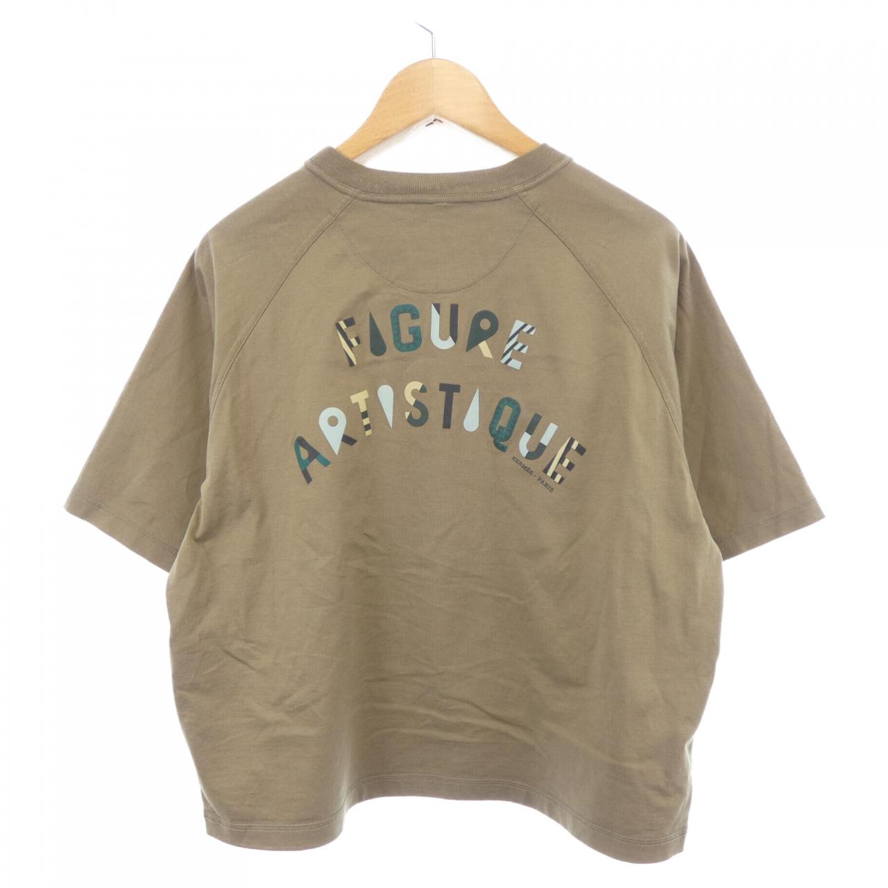 エルメス FIGURE ARTISTIQUE コットンTシャツ