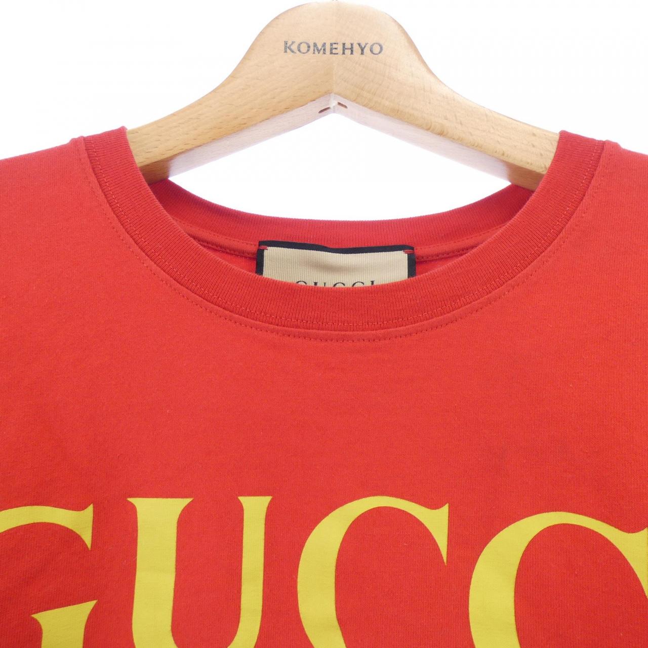グッチ リップスティックプリント コットンTシャツ