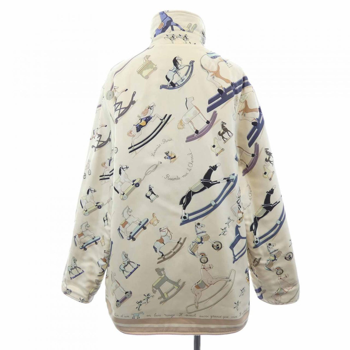 エルメス CHEVAL ツイルレーヌ シルク カシミヤ ポリエステル コート