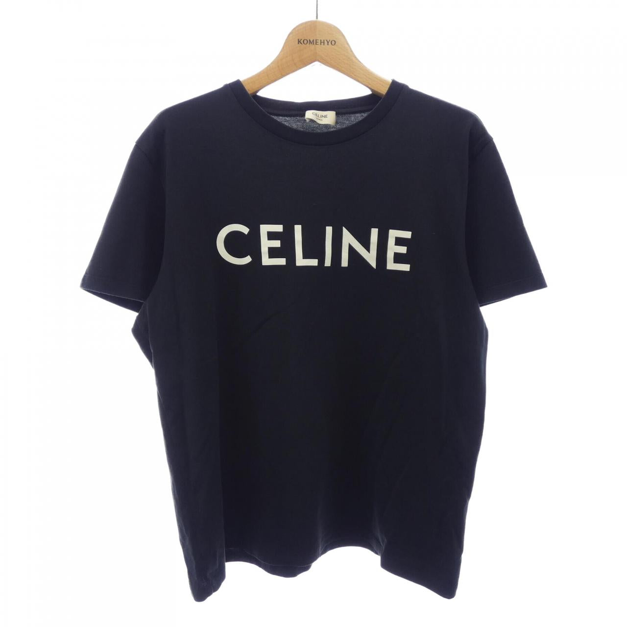 セリーヌ クラシックロゴ コットン Tシャツ