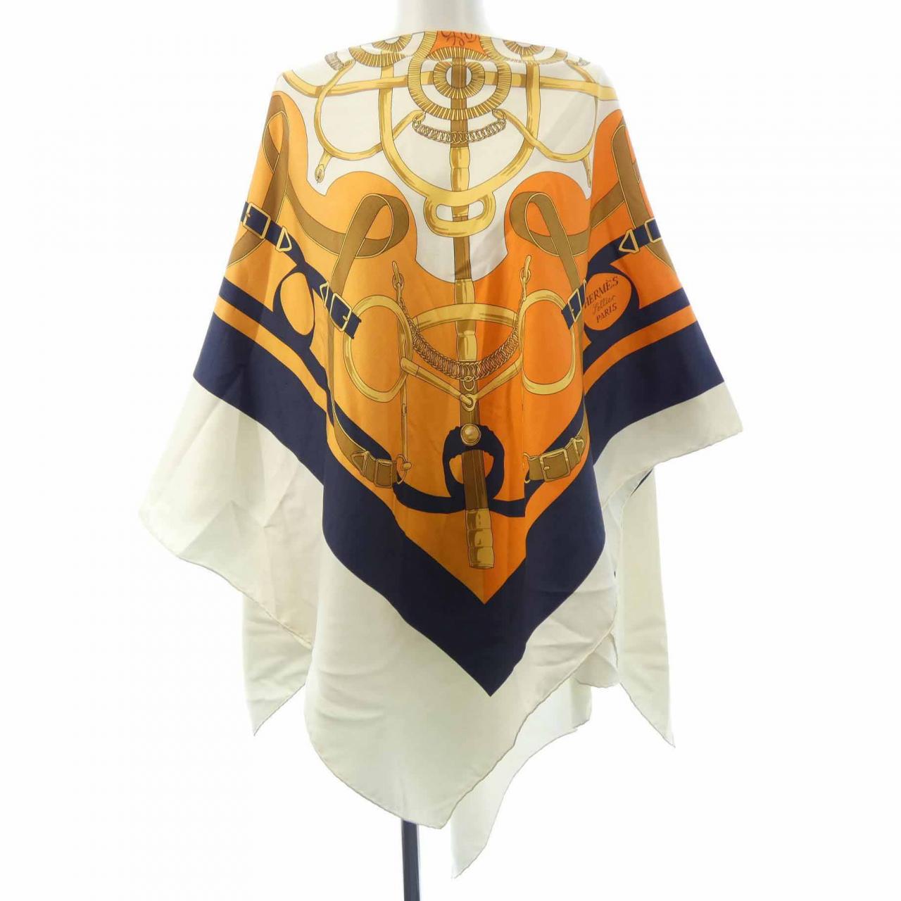 エルメス EPERON D'OR シルクポンチョ