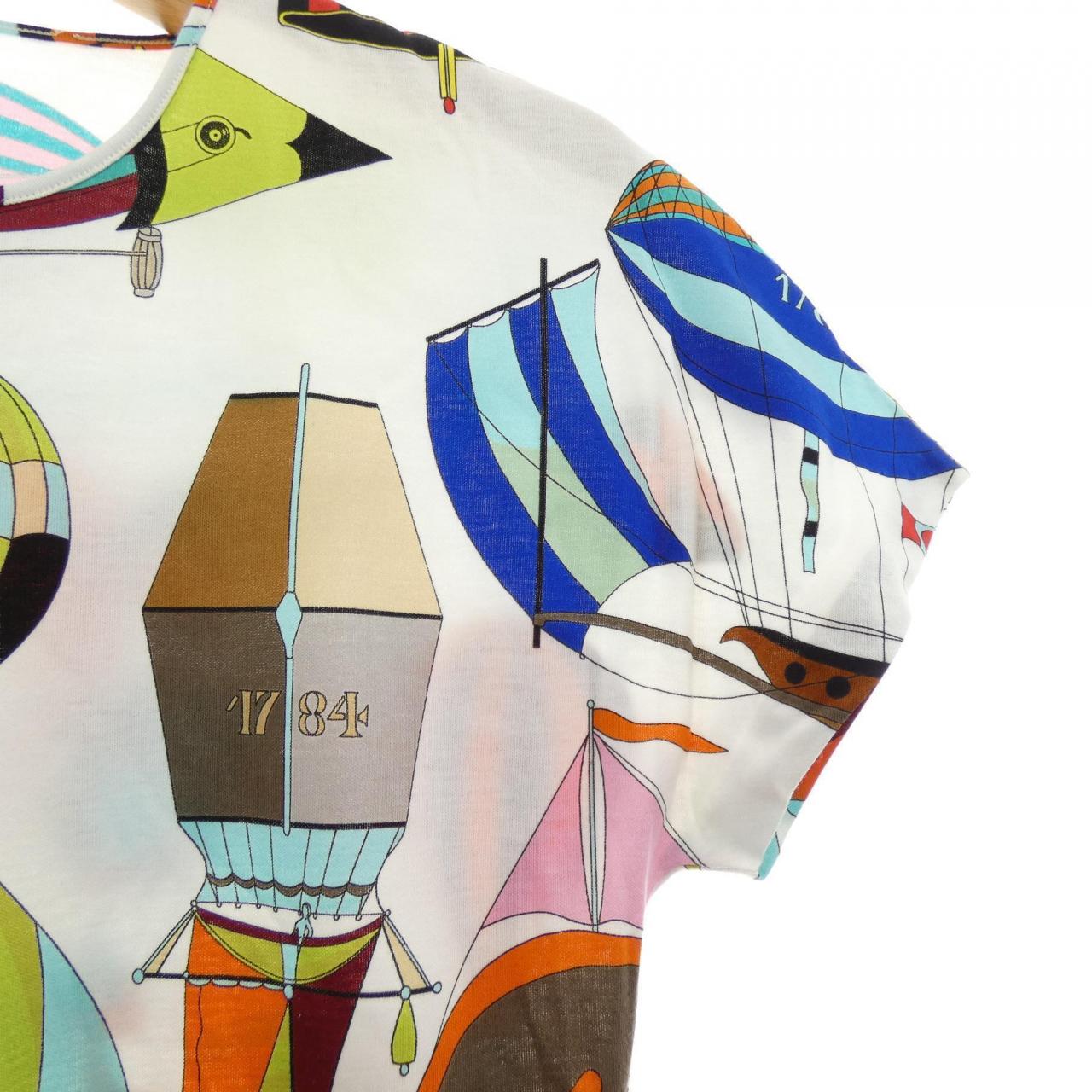 エルメス LES FOLIES DU CIEL コットン Tシャツ