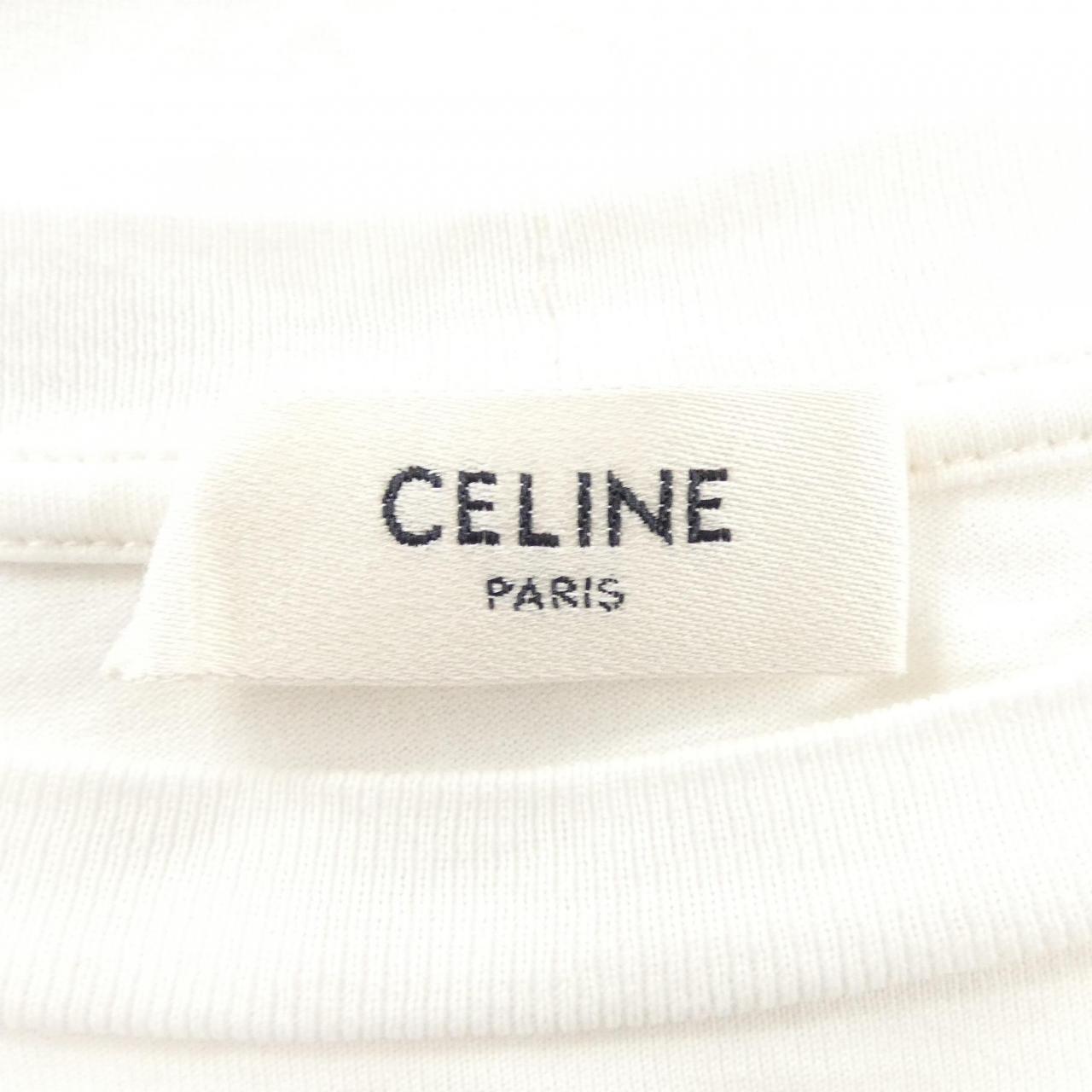 セリーヌ CELINEプリント コットンTシャツ