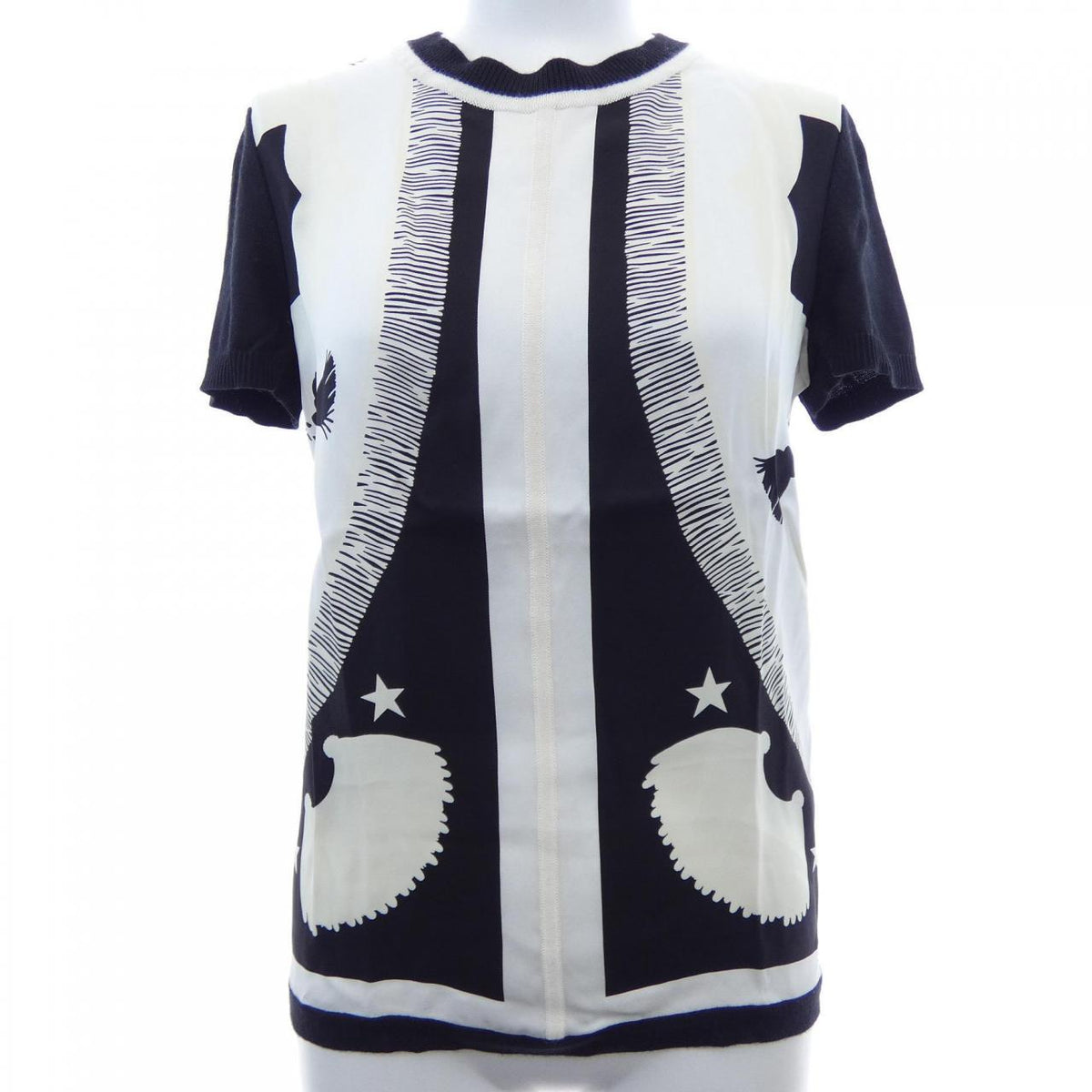 エルメス POSTE ET CAVALERIE ツイルレーヌ カシミヤ混トップス34