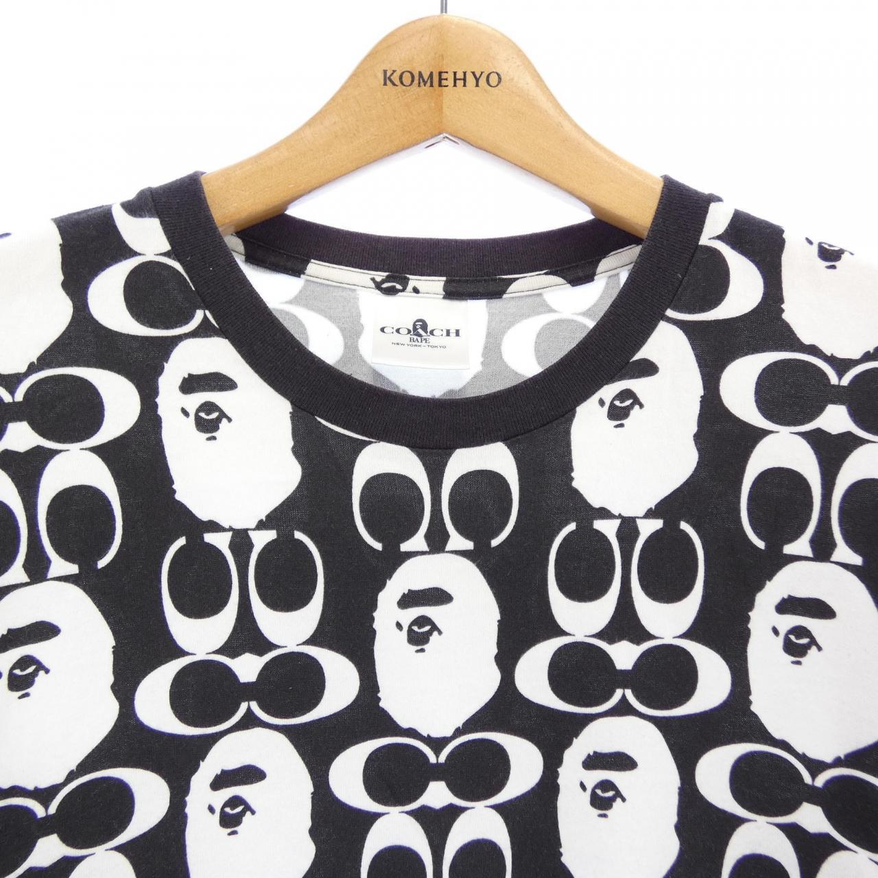 コーチ A BATHING APE コットンTシャツ