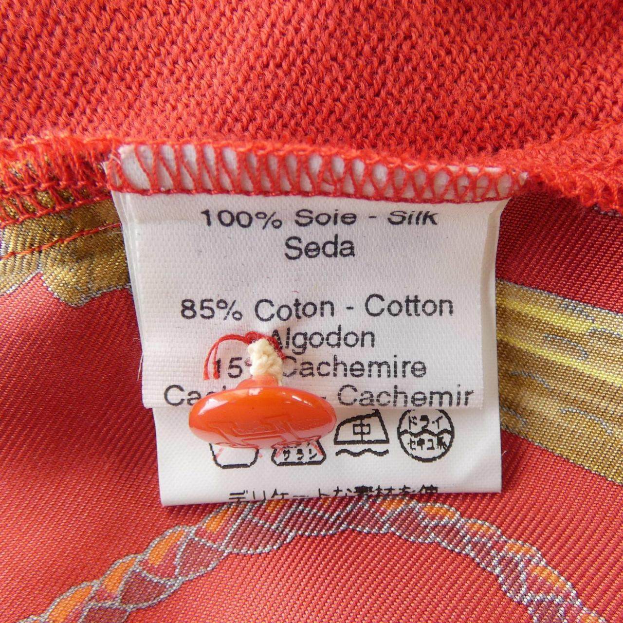 エルメス LES CLES シルク コットンカシミヤ トップス