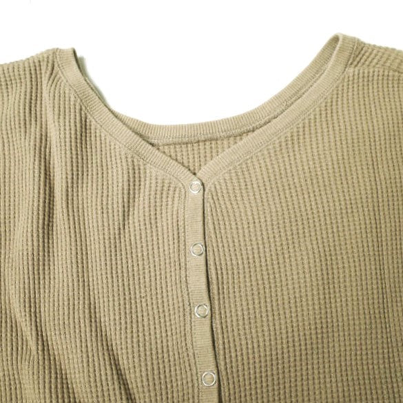 B:MING by BEAMS サーマル バック ヘンリー コットン トップ