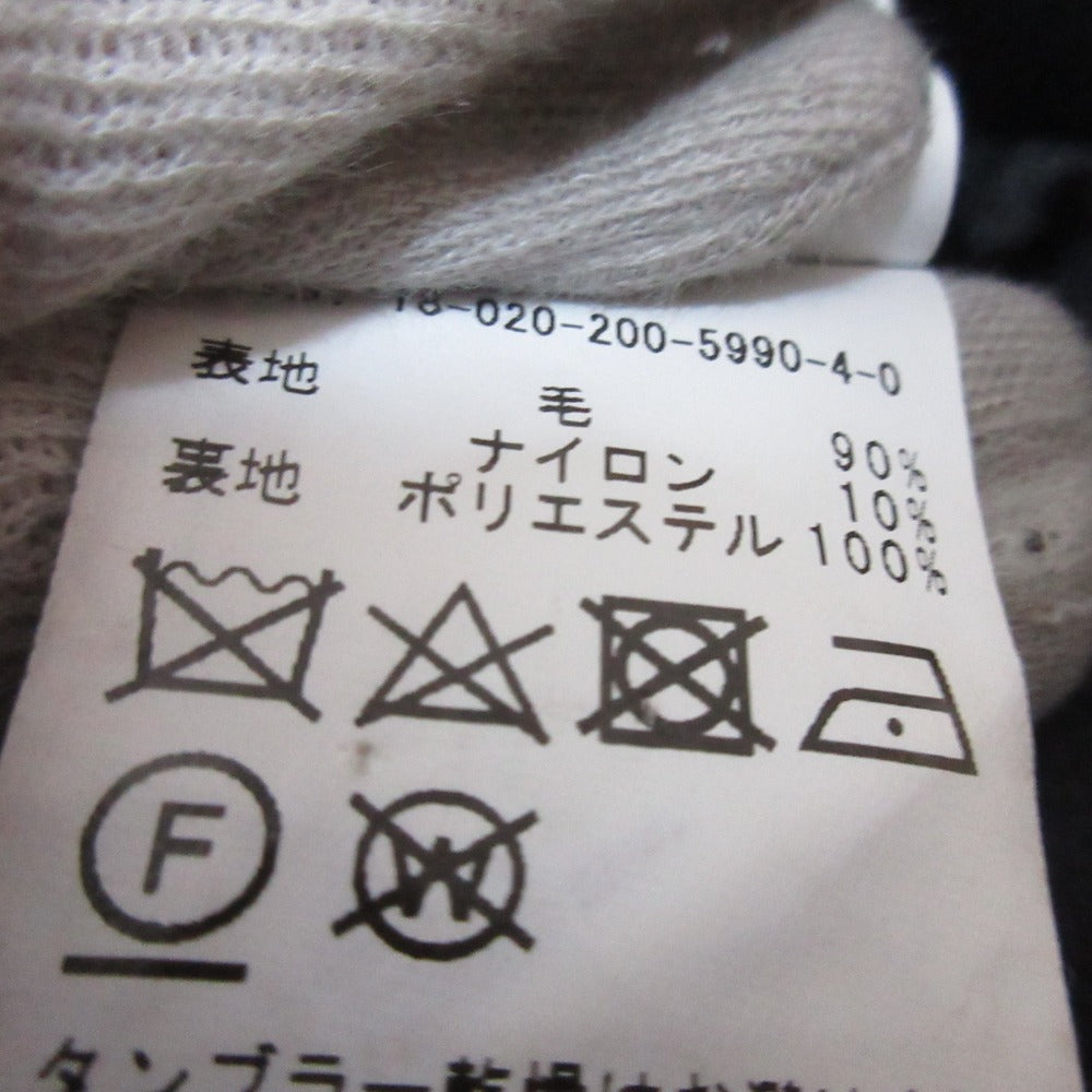 スピックアンドスパン ウールノーカラーロングコート