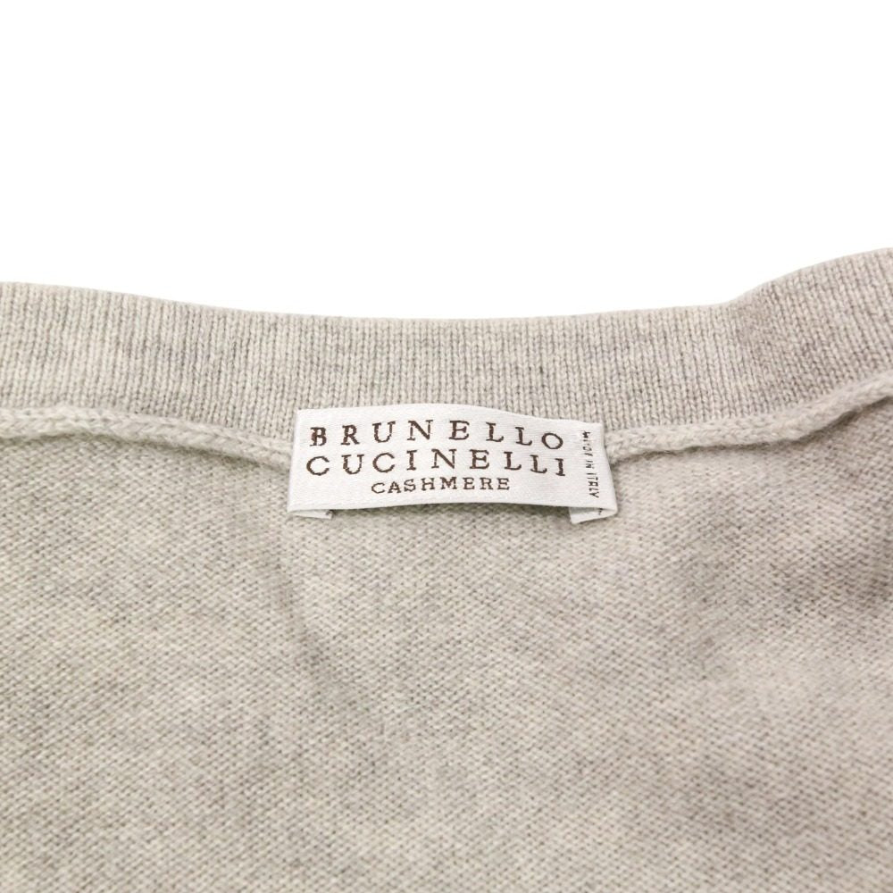 Brunello Cucinelli ガラスビーズ カシミヤ100% ショートスリーブニット