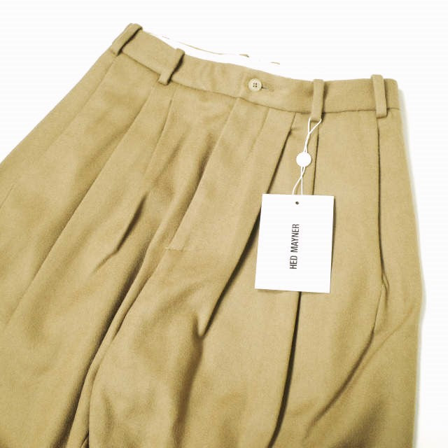 ヘドメイナー WOOL 6 PLEAT PANTS ウールパンツ