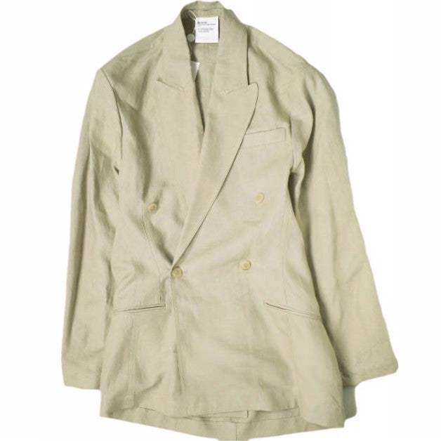ヘドメイナー FALLING BACK DOUBLE BREASTED JACKET リネンジャケット