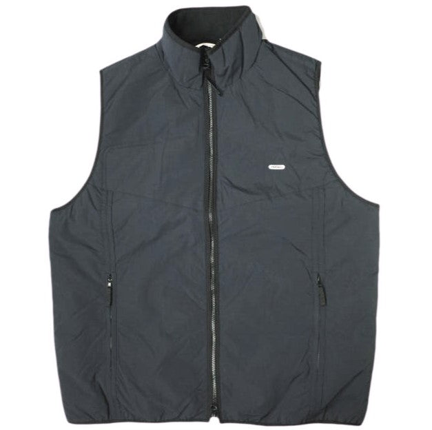 FARAH ナイロン ジップアップ ベスト ブラック L