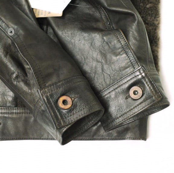 ダブルアールエル GRIZZLY JACKET シアリング カウハイド ジャケット