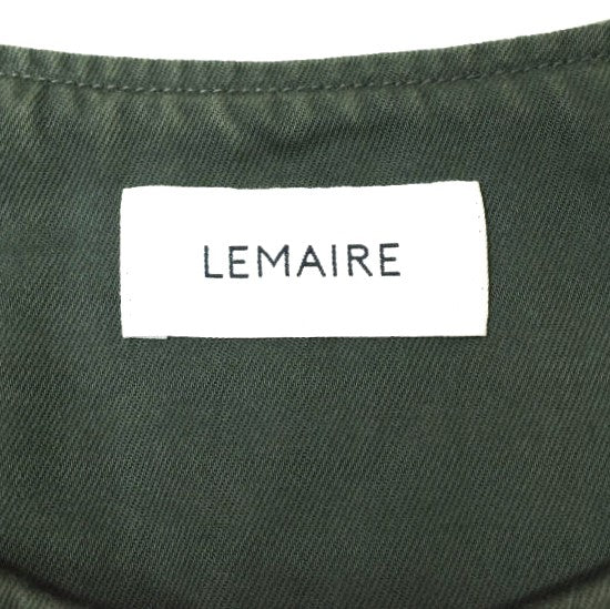 LEMAIRE ボタン ネック トップ コットン シャツ