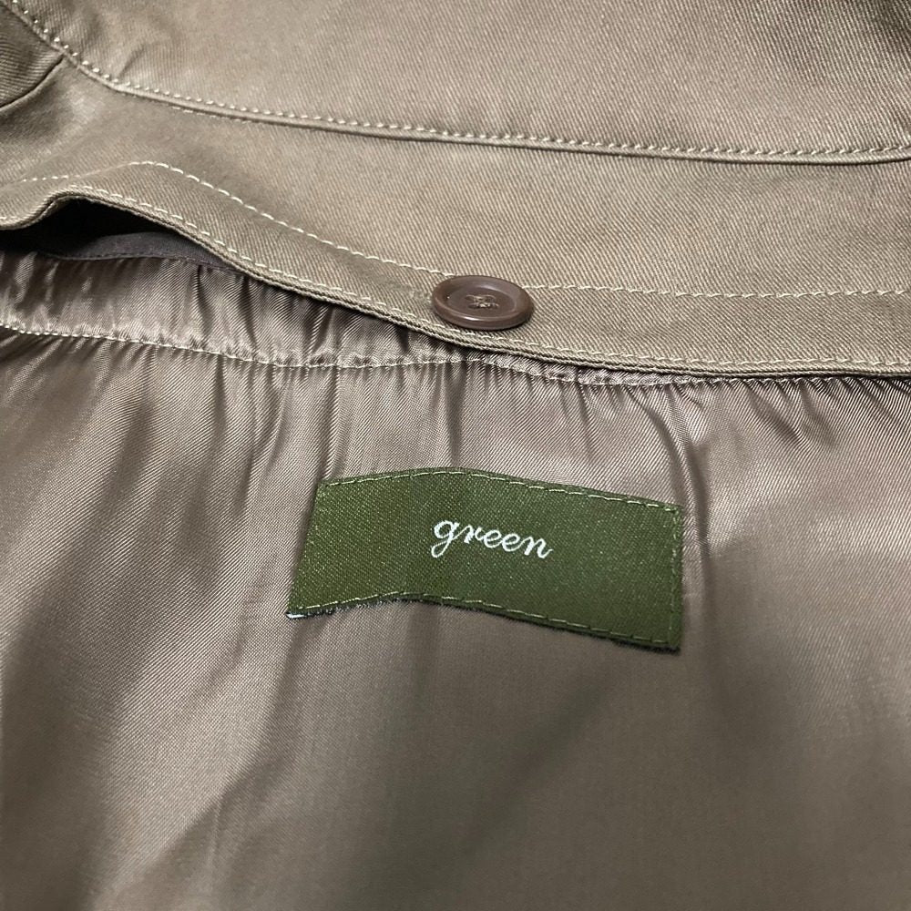green ライナー付セミロングポンチョコート