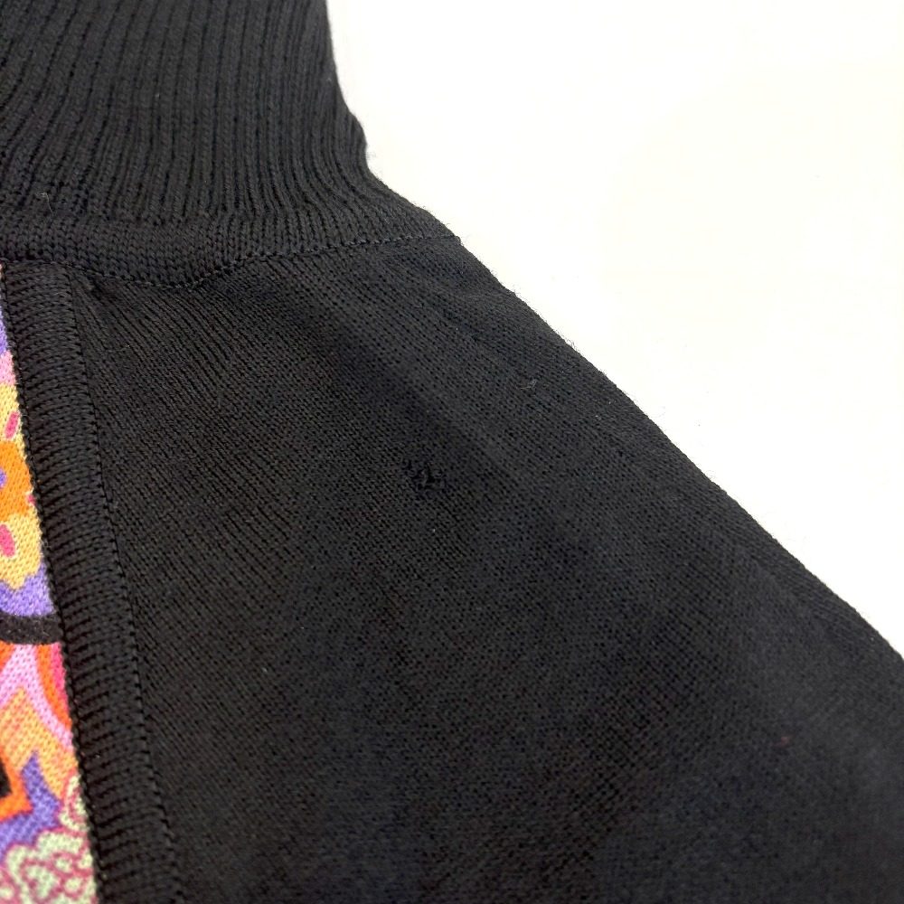 LEONARD FASHION ビジュー シルク混 タートルネック ニット