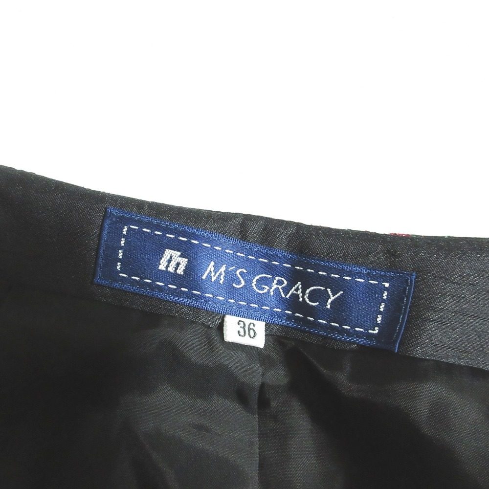 M'S GRACY フラワー ジャカード スカート