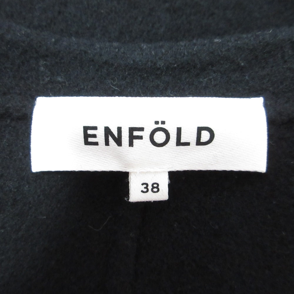 ENFOLD ウール ノーカラー コート