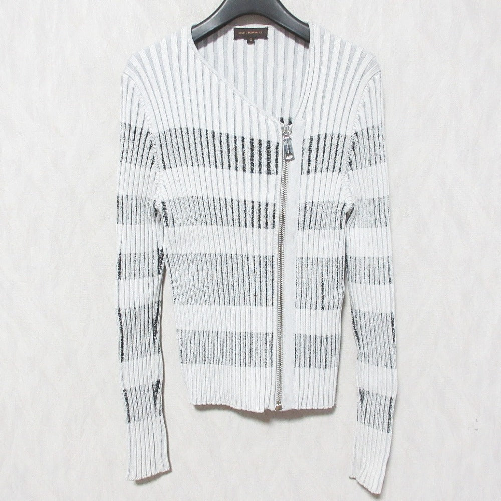 アドルフォ ドミンゲス アシンメトリー リブ ニット ジャケット