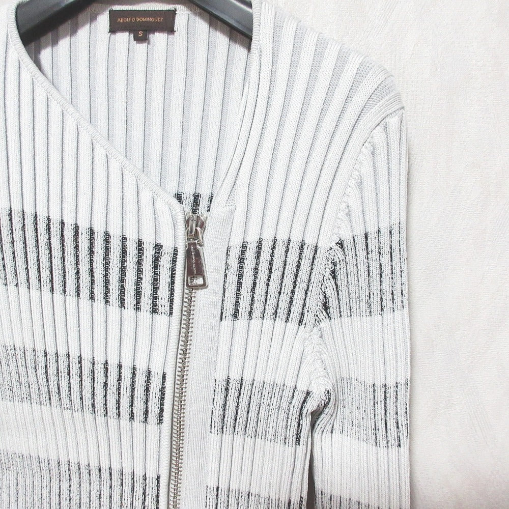 アドルフォ ドミンゲス アシンメトリー リブ ニット ジャケット