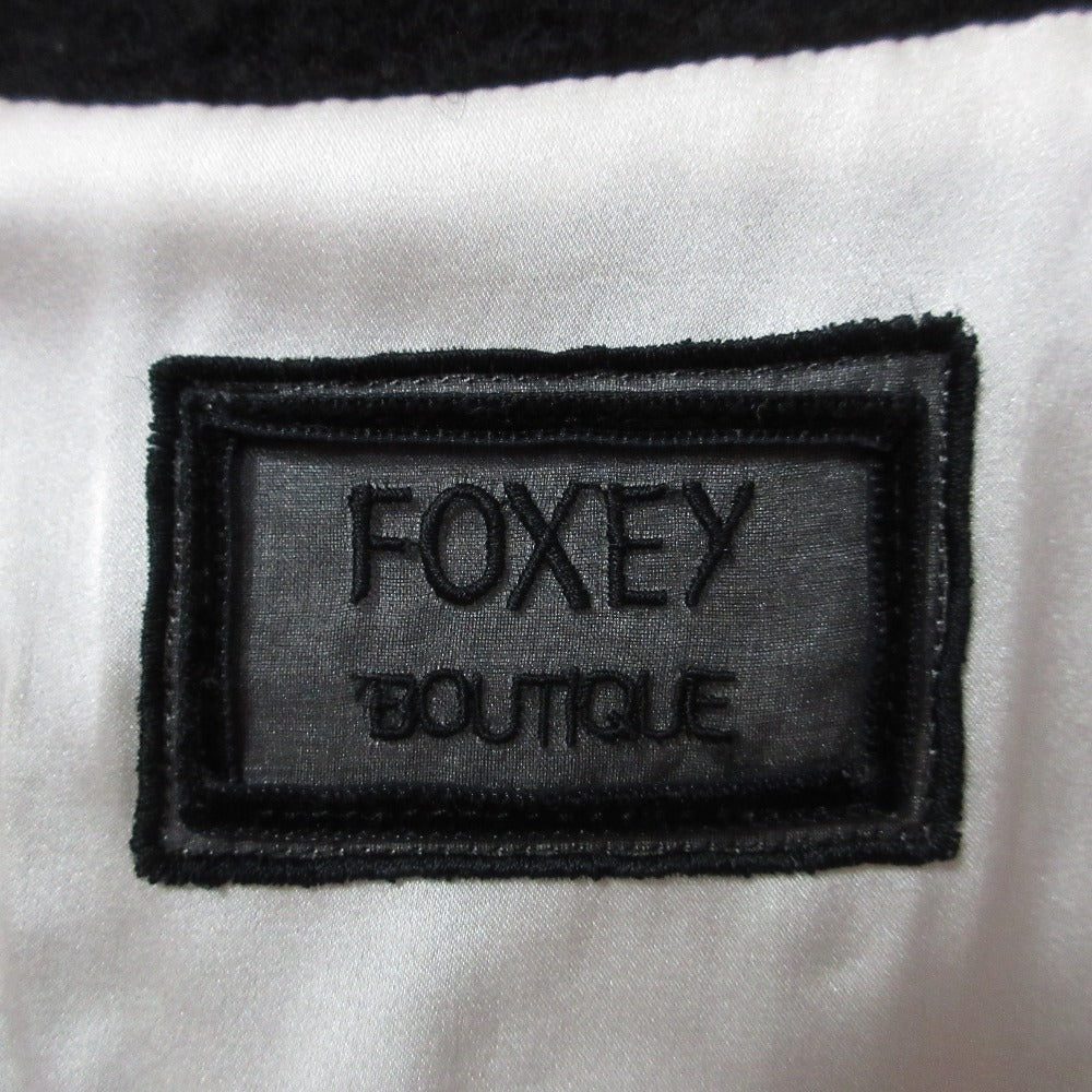 FOXEY ミンク ウール ツイード コート