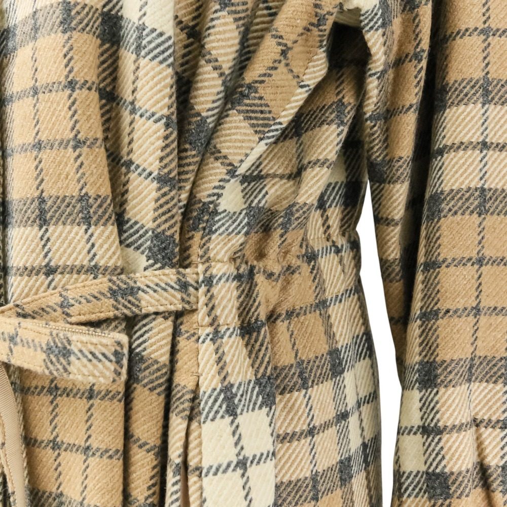Drawer アルパカ タータン シャツ ドレス