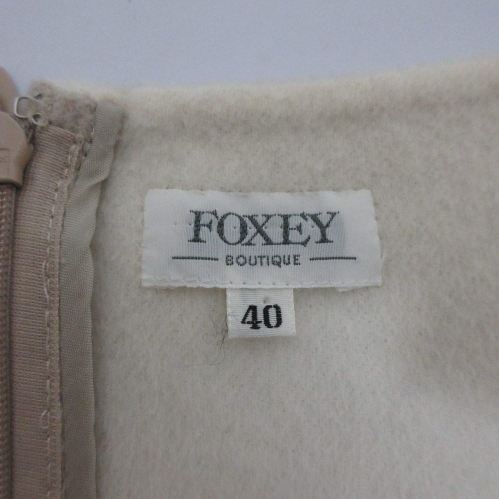 FOXEY アンゴラ カシゴラ ブレンド ノースリーブ ドレス