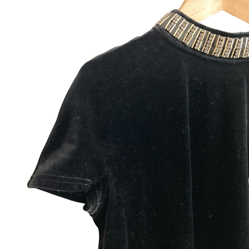 FOXEY NEW YORK VELOUR NOIR ベロアカットソー