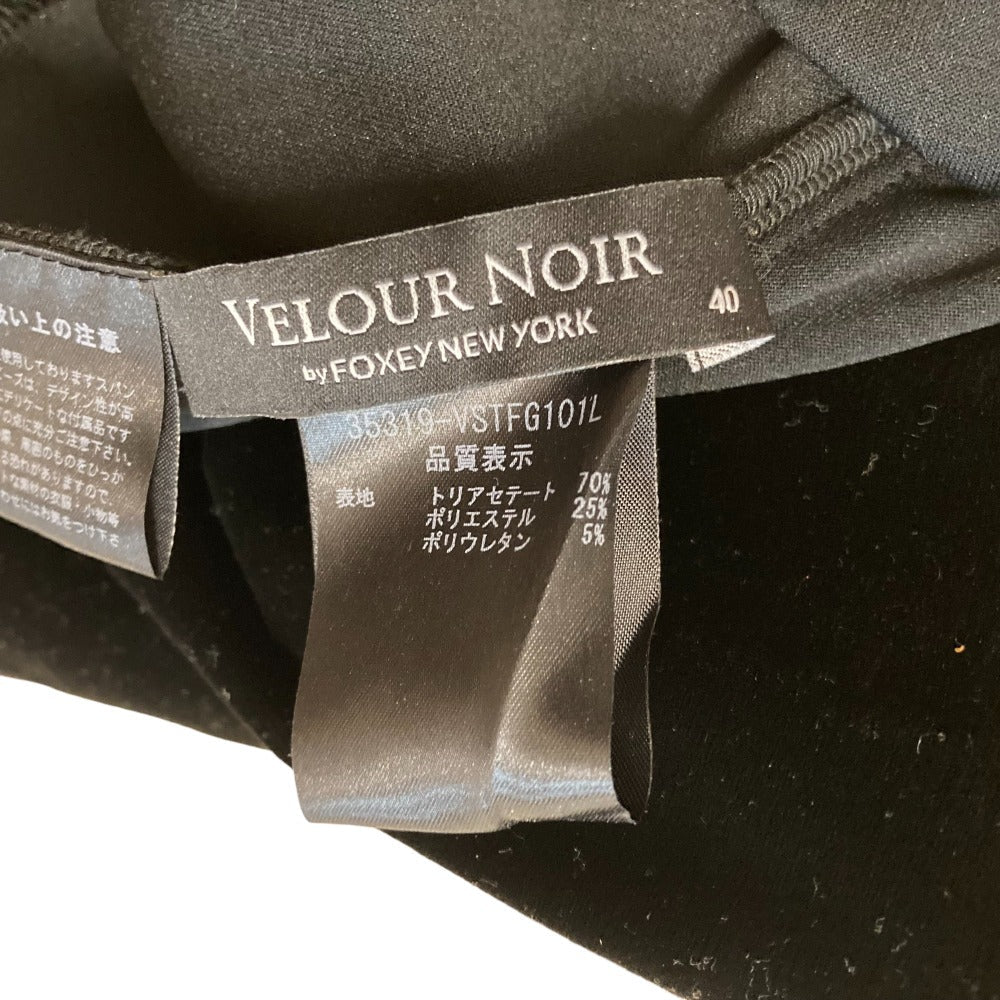 FOXEY NEW YORK VELOUR NOIR ベロアカットソー