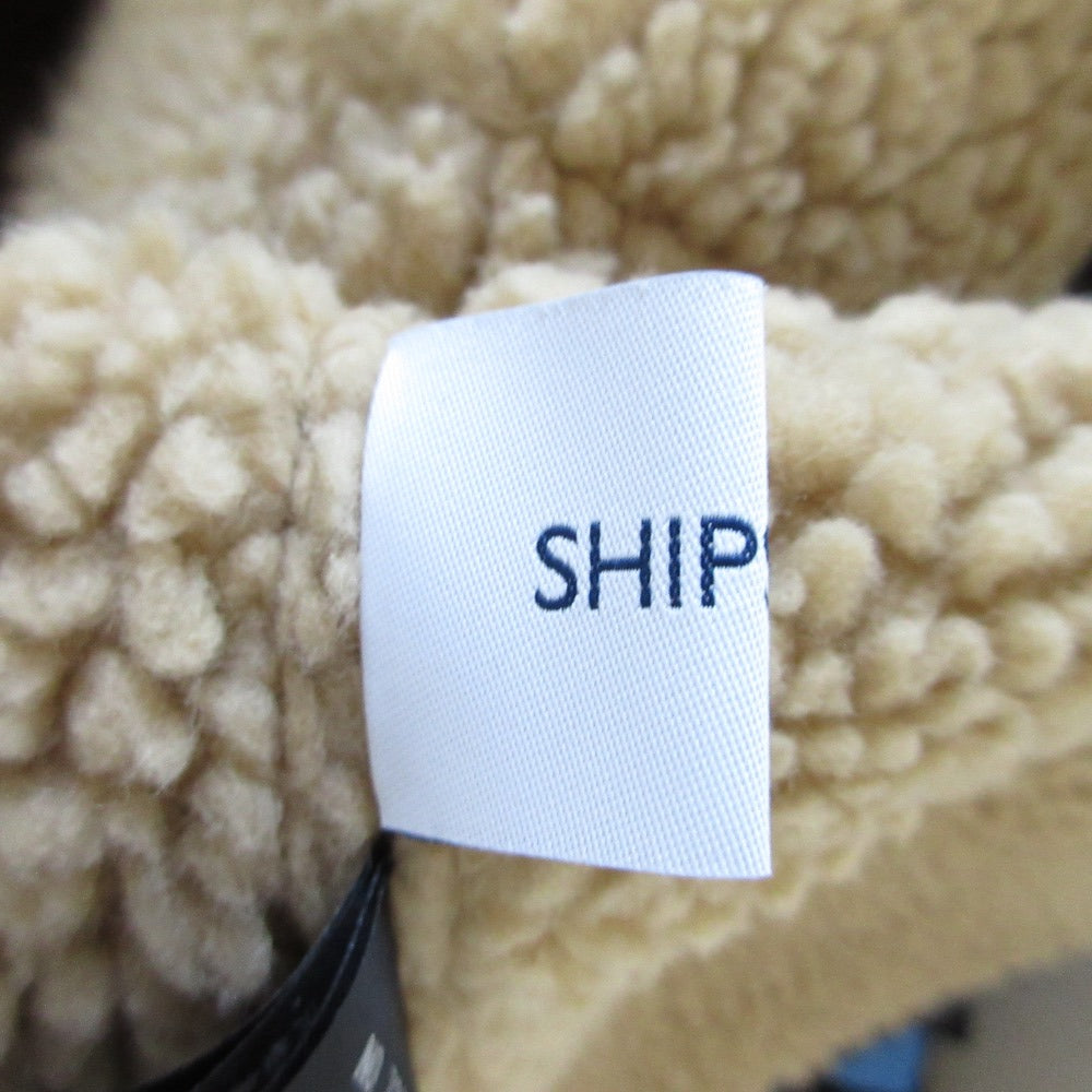 SHIPS any フェイク ムートン ロング コート