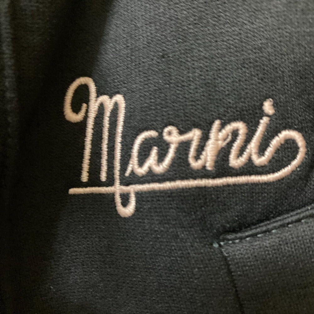 マルニ ロゴ 刺繍 ワイド トラック パンツ
