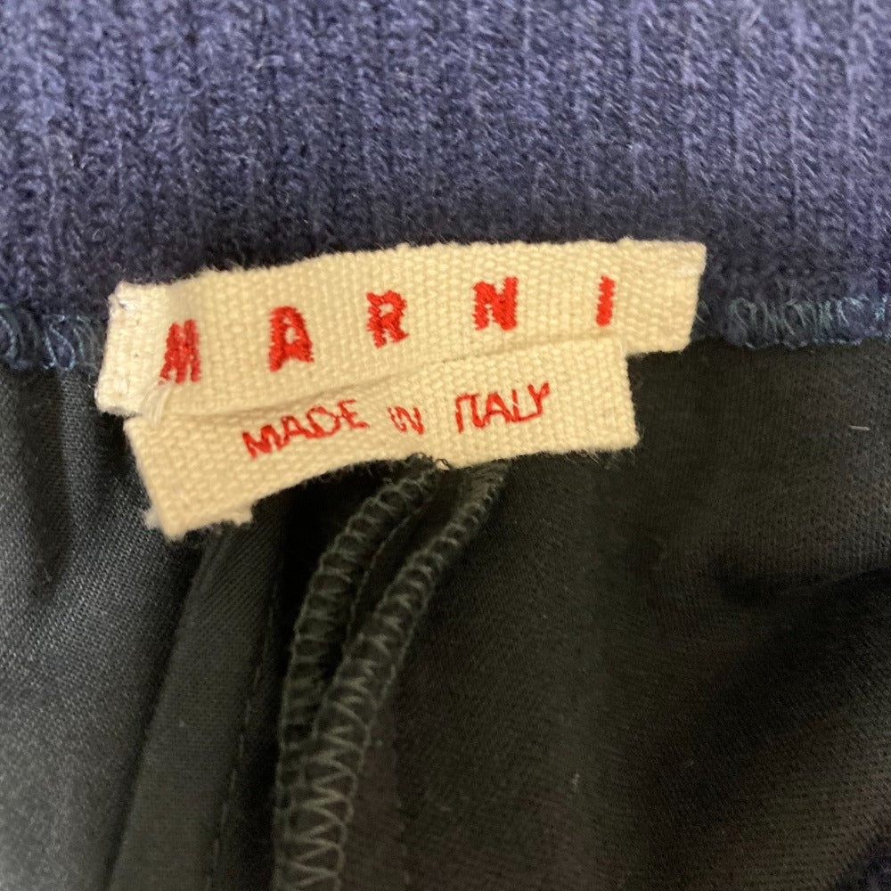 マルニ ロゴ 刺繍 ワイド トラック パンツ