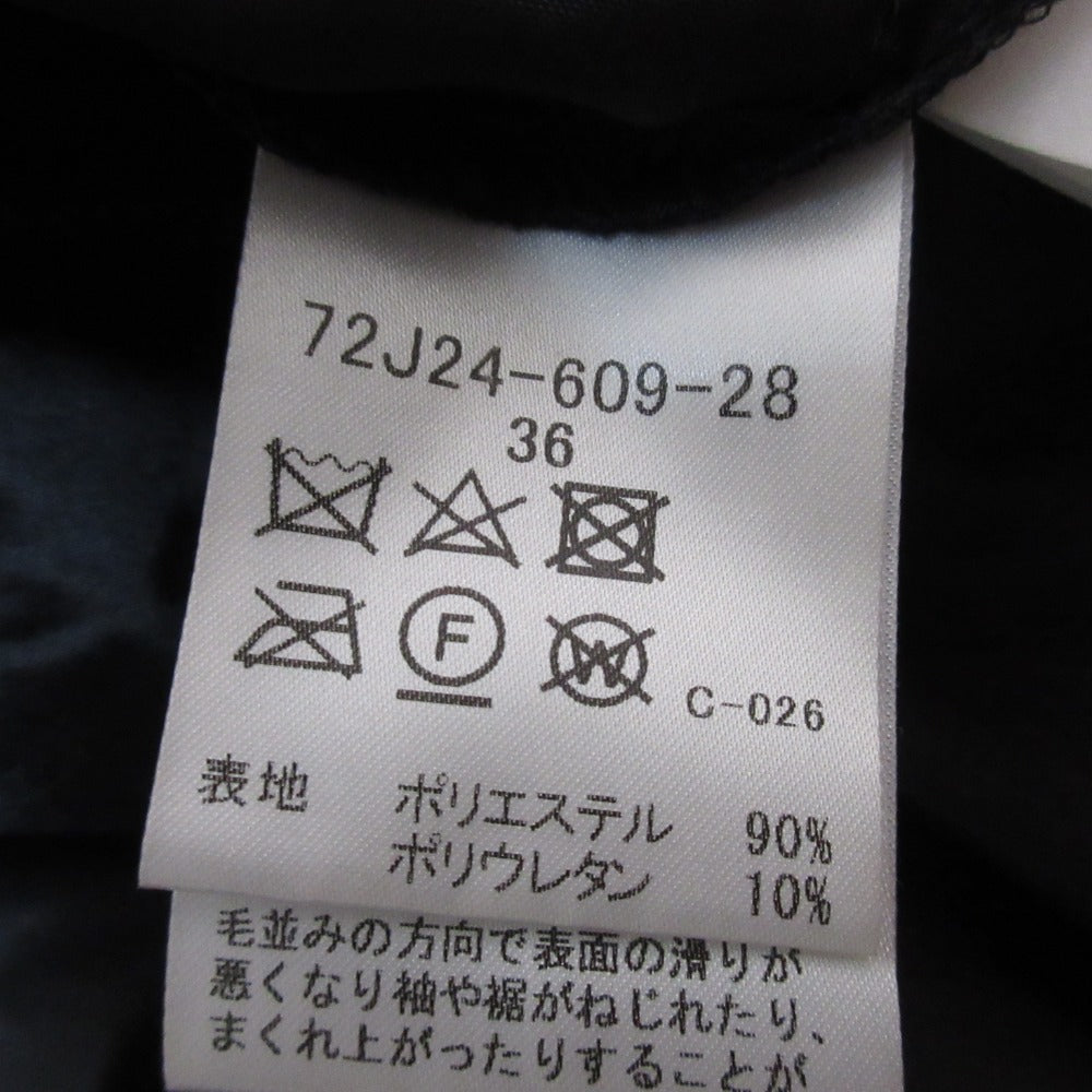 ギルドプライム ストレッチベロアフラワープリントワンピース