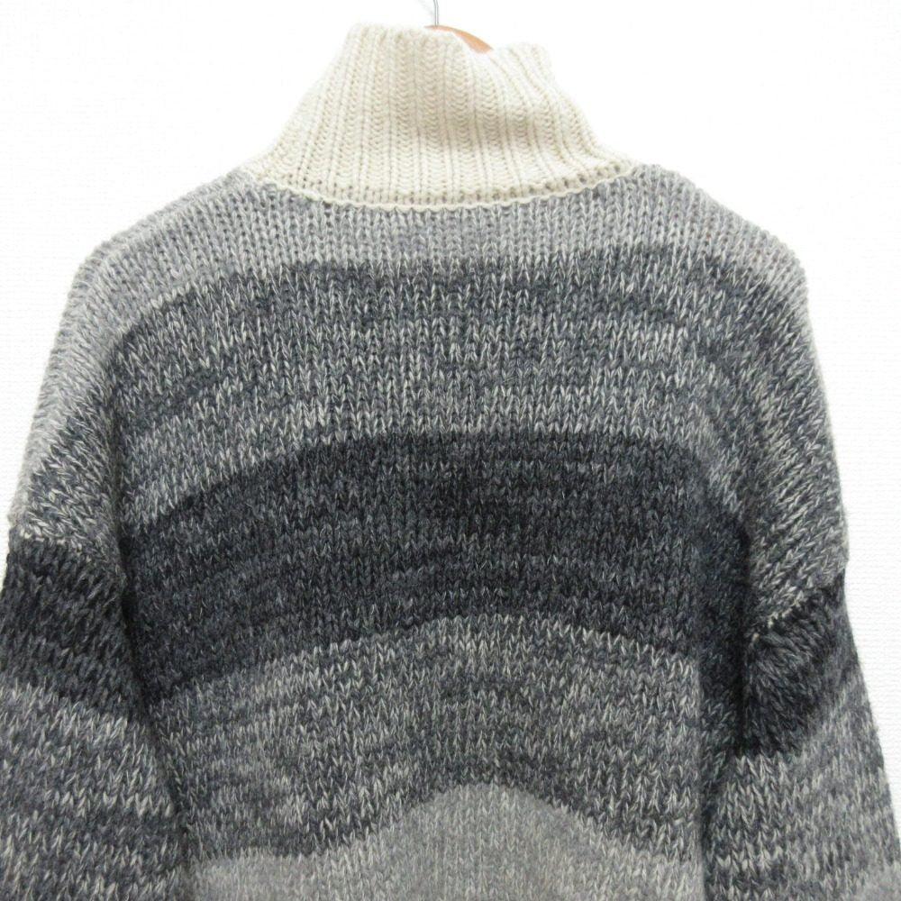 CLANE グラデーション ボーダー ワイド ニット プルオーバー