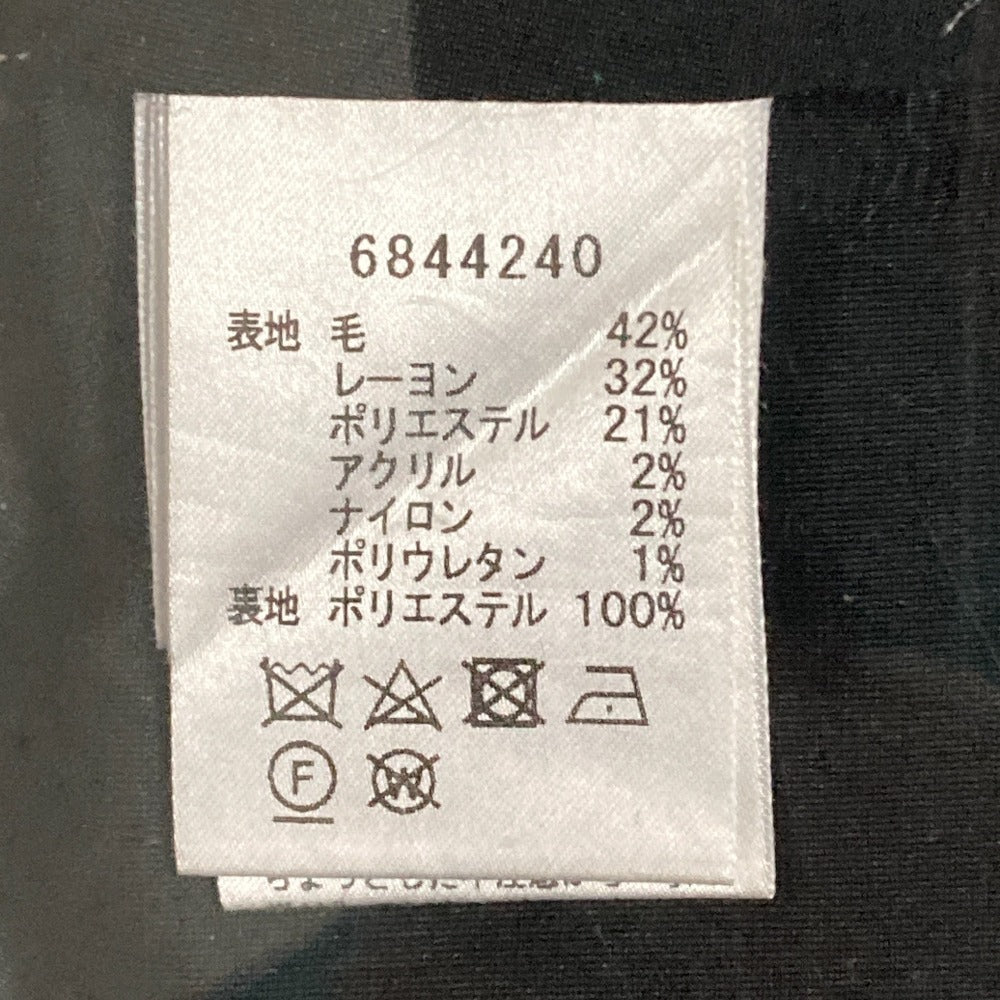 Rene ウール フラワー ボタン ツイード スカート