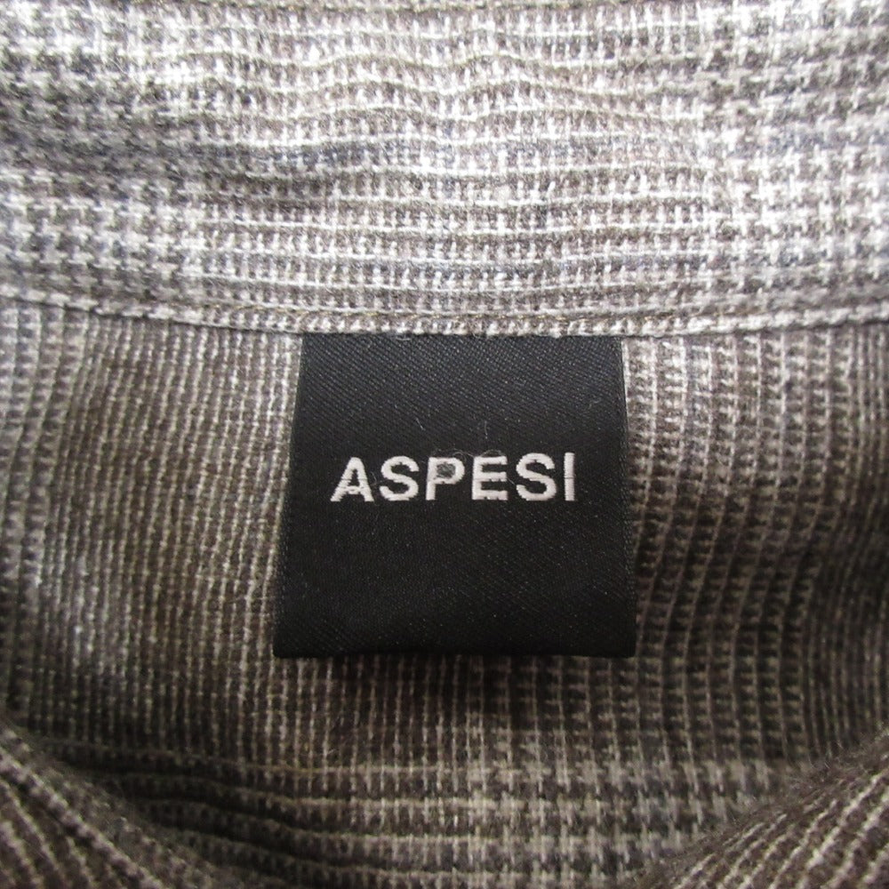 Aspesi ウール カシミヤ ブレンド ロング シャツ ドレス